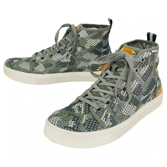 Toms Mens Sneaker 8M Trvl Lite Dusty Flecktarn Camo High Top - Picture 7 of 11